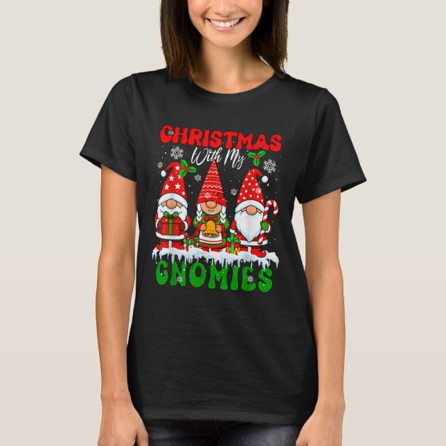 Weihnachten mit meinen Gnomen Weihnachten Weihnach T-Shirt (Vorderseite)