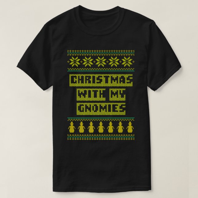 Weihnachten mit meinen Gnomies Weihnachten Weihnac T-Shirt (Design vorne)