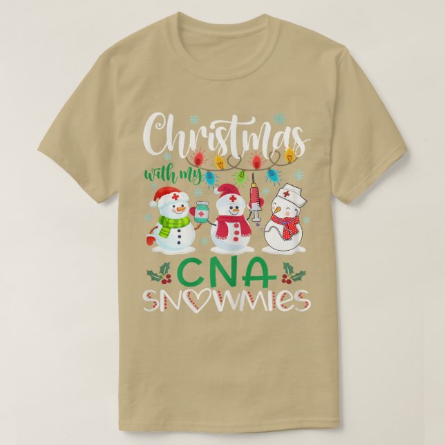 Weihnachten mit meiner CNA Snowmies Nurse Stetho T-Shirt (Design vorne)