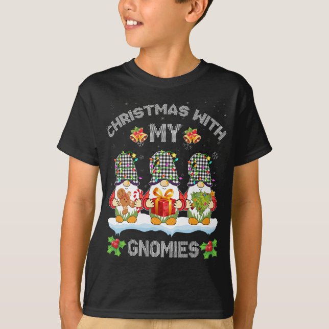 Weihnachten mit meiner Gnomenfamilie, die Weihnach T-Shirt (Vorderseite)