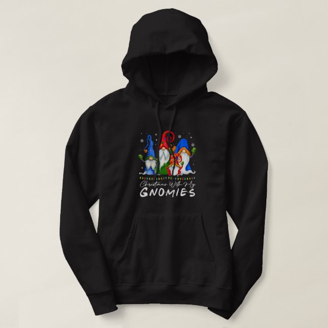 Weihnachten mit meiner Gnomies Funny Gnome Xmas Fa Hoodie (Design vorne)
