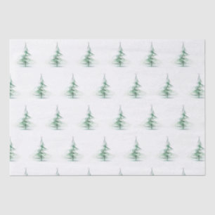Weihnachten mit Minimalistischen Pinienbäumen Seidenpapier