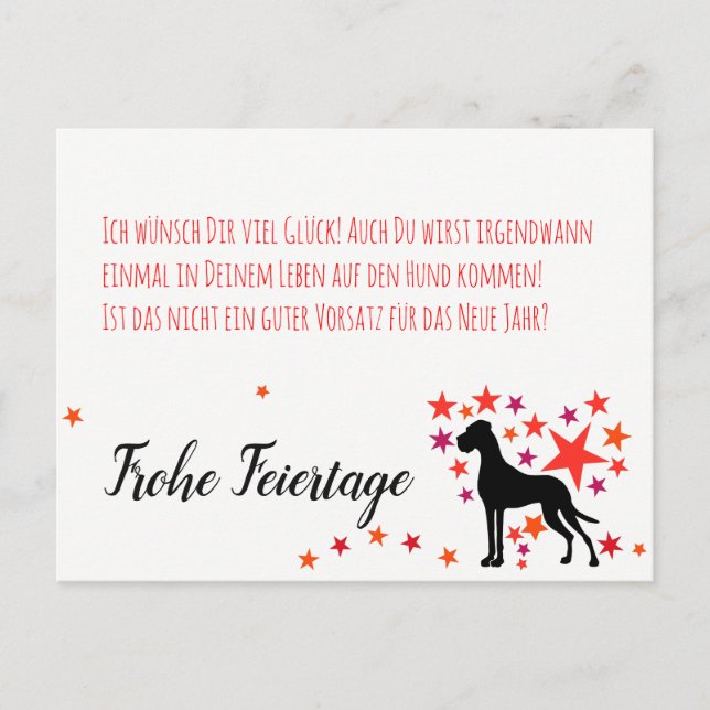 Weihnachten mit Neujahrsvorsatz Postkarte (Vorderseite)