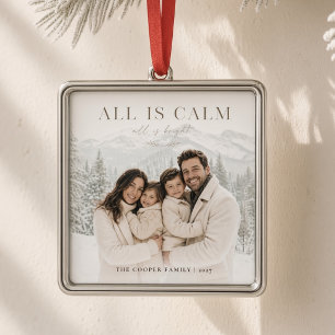 Weihnachten mit personalisiertem Familienfoto 'All Ornament Aus Metall