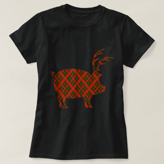 Weihnachten mit Razorback Reinde in Arkansas Tshir T-Shirt (Design vorne)