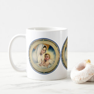 Weihnachten mit religiöser Vintage-Optik, Madonna Tasse