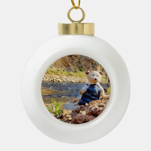 "Weihnachten mit Salz-" Keramik Verzierung Kugel-Ornament