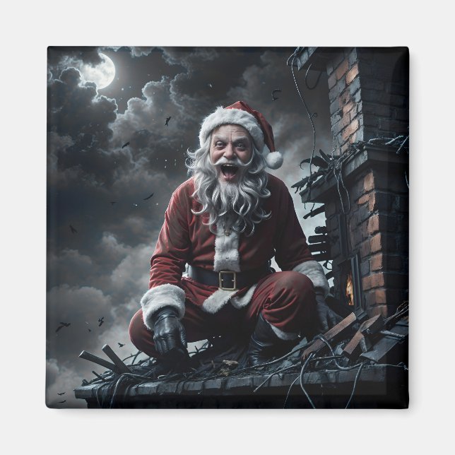 Weihnachten mit Santa Claus bösem Zwilling Magnet (Vorne)
