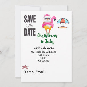 Weihnachten mit SANTA CLAUS Save the Date im Juli  Einladung