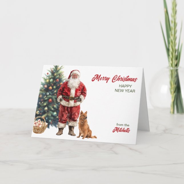 Weihnachten mit Santa Claus und finnischem Spitz-H (Vorderseite)