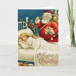 Weihnachten mit Santa und einem kleinen schlafende