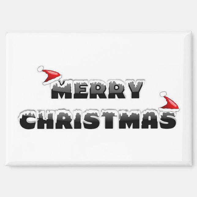 WEIHNACHTEN MIT SCHNEE MAGNET (Vorderseite)