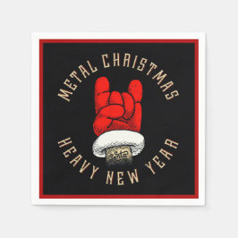 Weihnachten mit Schwermetall Serviette