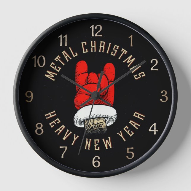 Weihnachten mit Schwermetall Uhr (Vorderseite)