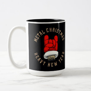 Weihnachten mit Schwermetall Zweifarbige Tasse