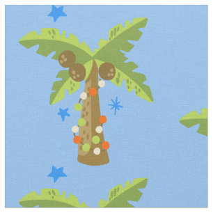 Weihnachten mit tropischen Palmen Stoff