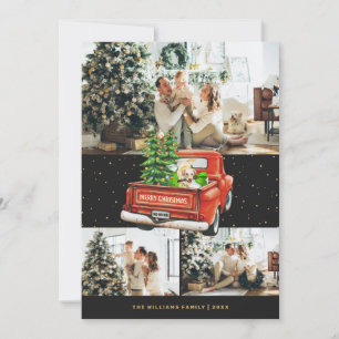 Weihnachten mit Vintage-Rotem LKW Labrador Schwarz