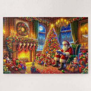 Weihnachten mit Weihnachtsdekorationen Weihnachtsl Puzzle