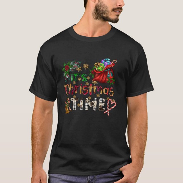 Weihnachten mit Weihnachtsgeschenken Candy Cane Pa T-Shirt (Vorderseite)