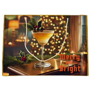 Weihnachten Mitte des Jahrhunderts Merry & Bright Große Geschenktüte