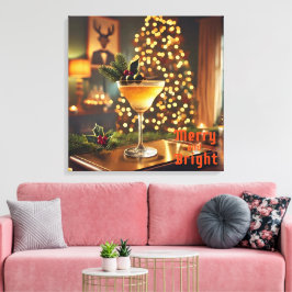 Weihnachten Mitte des Jahrhunderts Merry & Bright Leinwanddruck