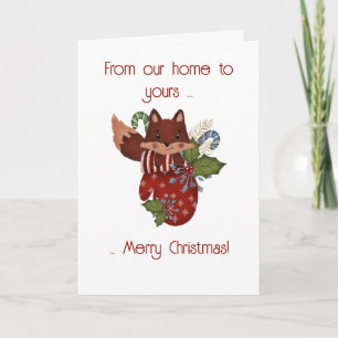 Weihnachten Mitten mit Niedlich Fox