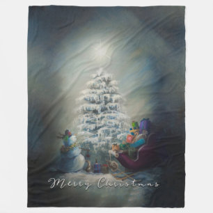 Weihnachten Mitternacht Fleecedecke