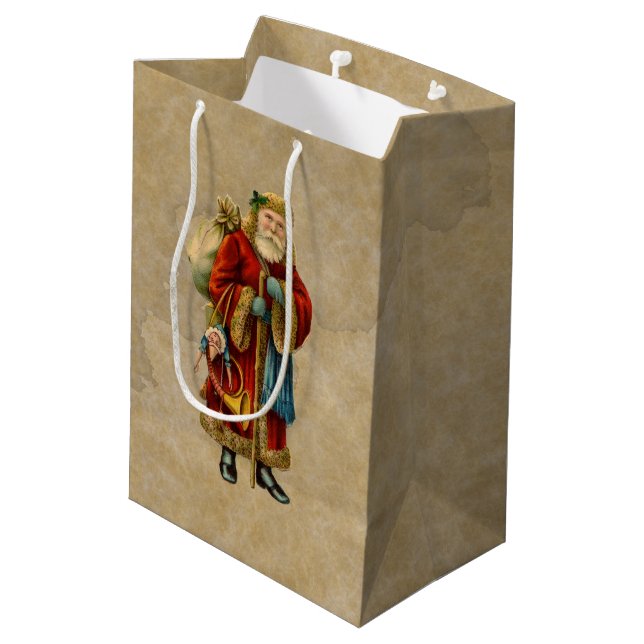 Weihnachten Mittlere Geschenktüte (Rückseite Schrägansicht)