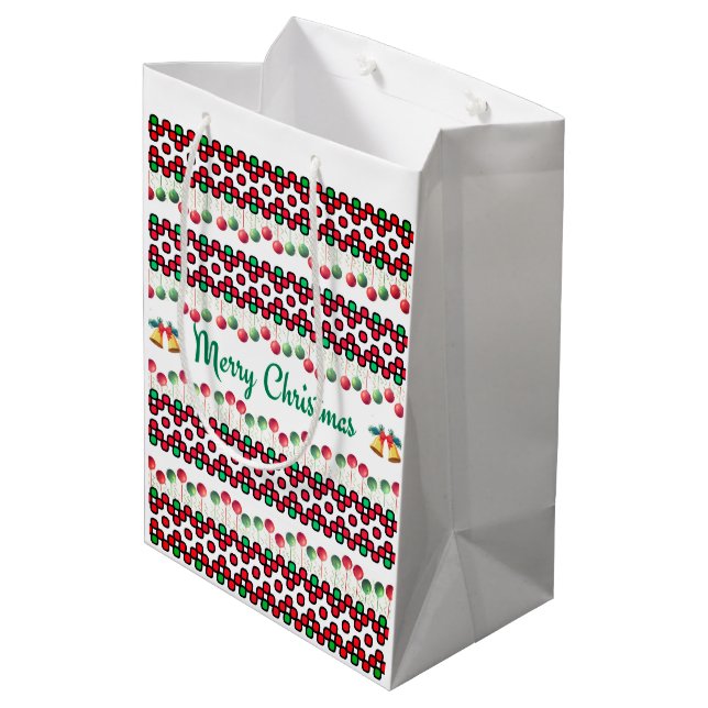 Weihnachten Mittlere Geschenktüte (Rückseite Schrägansicht)
