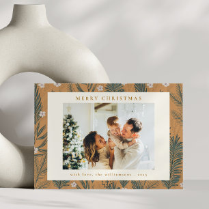 Weihnachten Modern Boho Botanische Grüne Zwei Foto