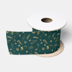 Weihnachten Modern Gold Arch Green Satinband