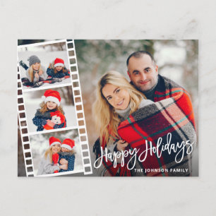 Weihnachten Modern Pinselschrift 4 FOTO Gruß Postkarte