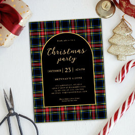 Weihnachten Moderne Elegante Tartan Holiday Party Einladung