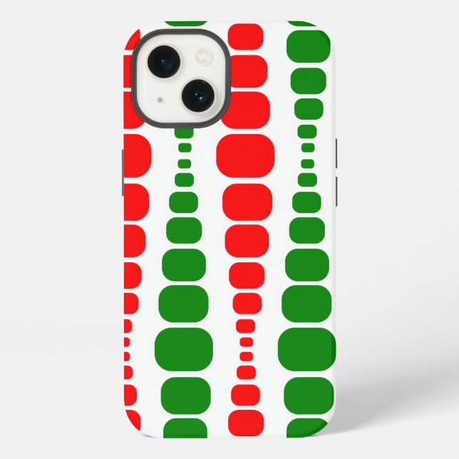 Weihnachten Moderne Rechtecke  iPhone Hülle (Rückseite)