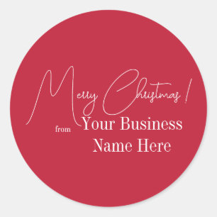 Weihnachten Modernes Rotes Geschäft Runder Aufkleber