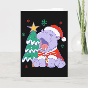 Weihnachten Moo Deng Xmas Baum Schlafanzug Süßes M Karte