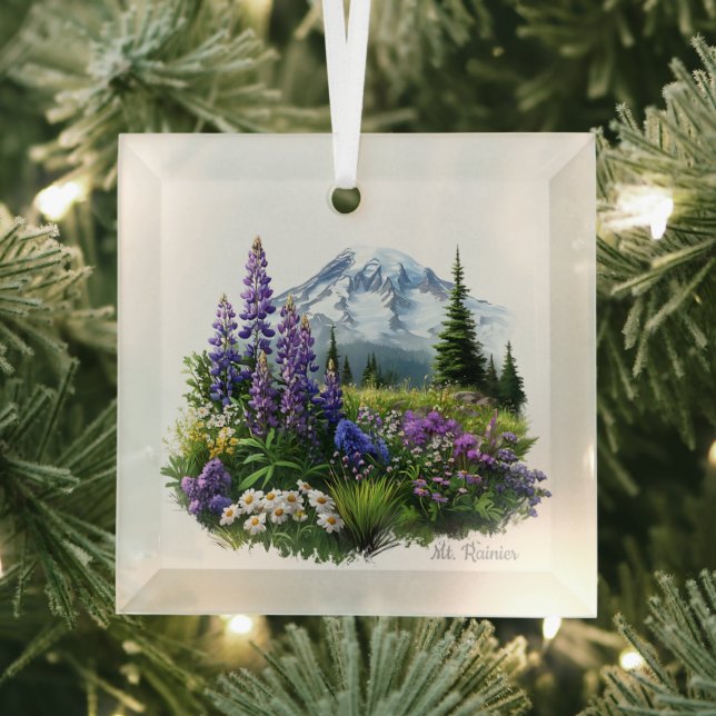 Weihnachten Mt. Rainier Glass Ornament Aus Glas (Insitu)