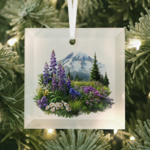 Weihnachten Mt. Rainier Glass Ornament Aus Glas