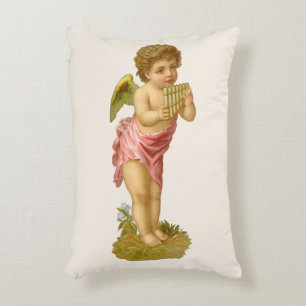Weihnachten, Musiker Engel mit Pan Pipes Dekokissen