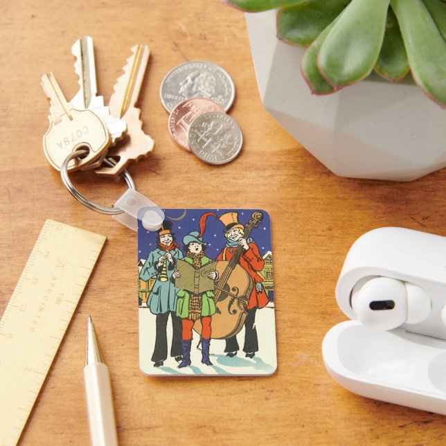 Weihnachten, Musiker spielen mit Musik Schlüsselanhänger (Schreibtisch)