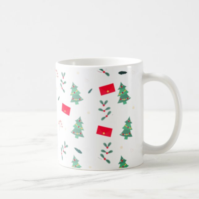 Weihnachten, Muster, Design Kaffeetasse (Rechts)