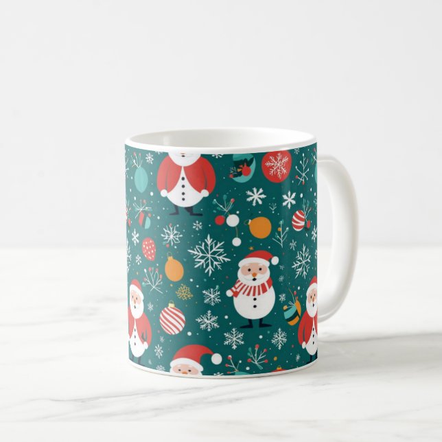 Weihnachten nach Weihnachtsmuster Kaffeetasse (VorderseiteRechts)