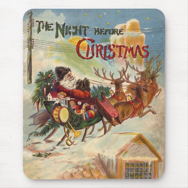Weihnachten, Nacht vor Weihnachten Mousepad (Vorne)