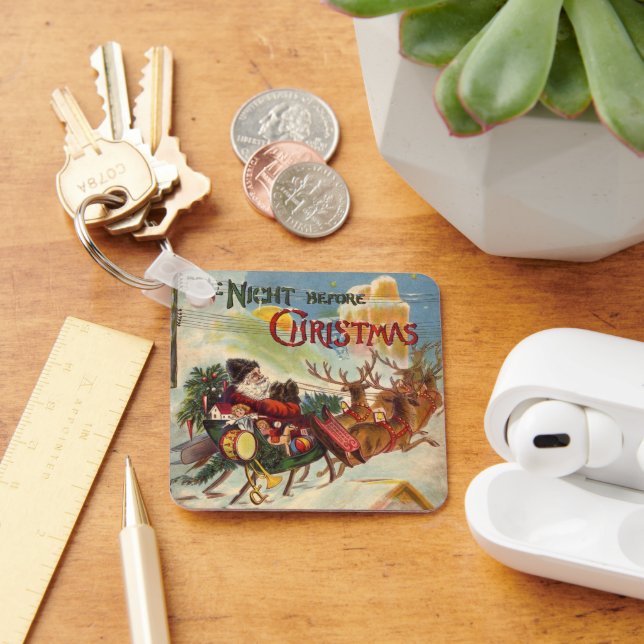 Weihnachten, Nacht vor Weihnachten Schlüsselanhänger (Schreibtisch)