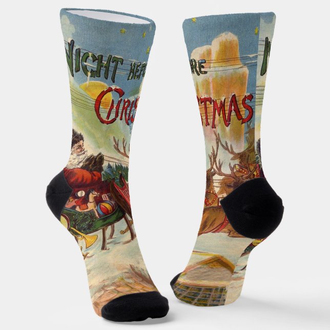 Weihnachten, Nacht vor Weihnachten Socken (Gewinkelt)