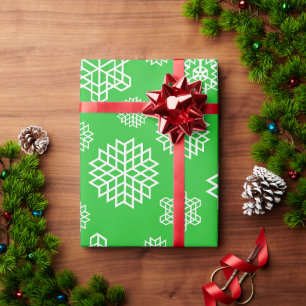 Weihnachten - Nahlose Schneeflocken Geschenkpapier