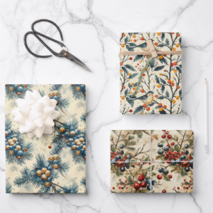 Weihnachten - Nahtloses Muster Geschenkpapier Set