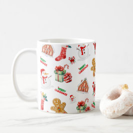 Weihnachten Nahtloses Muster Kaffeetasse