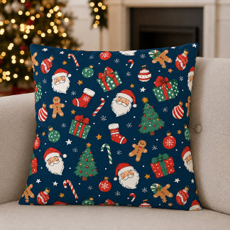 Weihnachten Nahtloses Muster Kissen