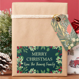 Weihnachten - Name der botanischen Berries Rechteckiger Aufkleber